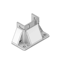 MODULAR SOLUTIONS MOUNTING FOOT 3 SIDED FOR 45 X 90 WITH S.S. HARDWARE PARTICALLY ENCLOSED AND SHORT
